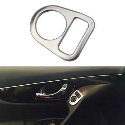 Brandneu Knopfverkleidung Deckung Trimm 1PC ABS Kunststoff Autozubehör Silber
