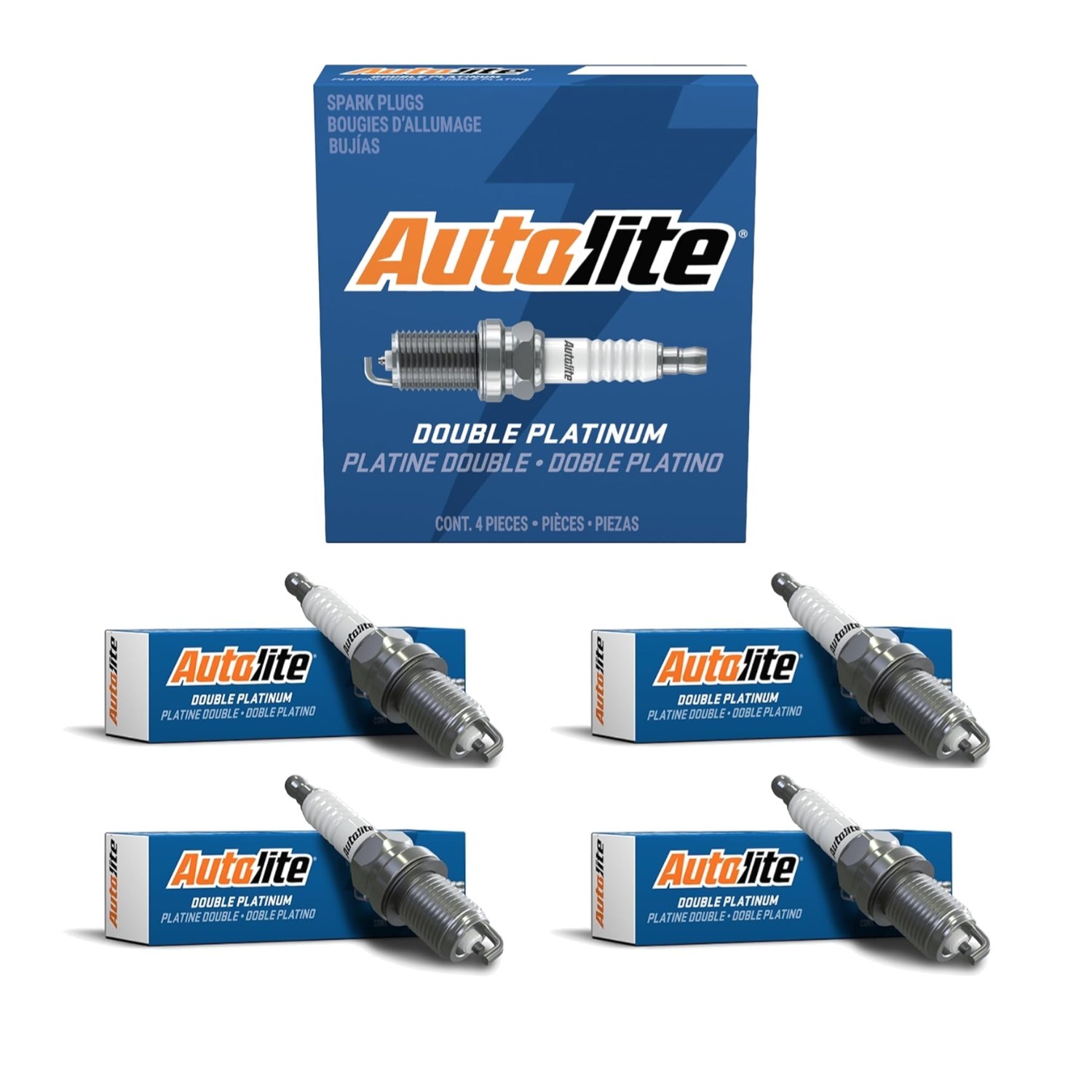 Autolite Double Platinum Spark Plugs - Ultimate Performance 4 Pack for Cars ...