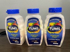 3X Tums Ultra 1000 Maximum Strength Tropical Fruit 72 Chewable Tablets EXP. 4/26