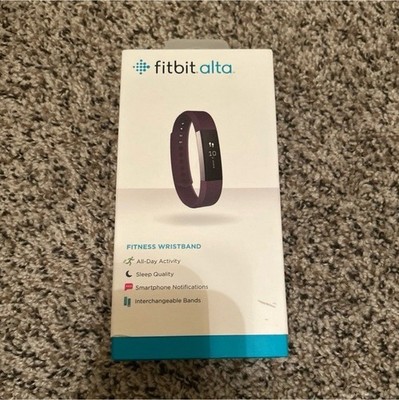 Fitbit Alta Fitness Activity Tracker Purple with USB Charger & Instructions
