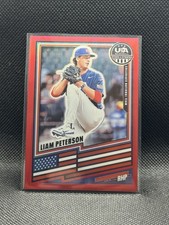 2026 Panini Stars & Stripes Prizm USA Baseball #143 Liam Peterson Red /399
