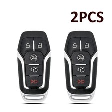 2X Key Fob Cover Shell Case Replacement Fits 2015-2017 Ford F-150 Smart Remote