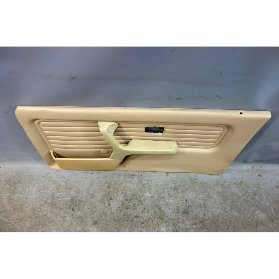 88-93 BMW E30 3-Series 2dr Right Front Interior Door Panel Natur Beige Vinyl OEM - Image 3 of 4