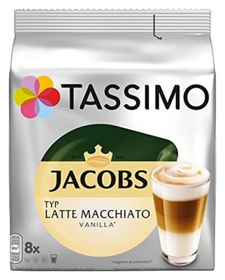 Tassimo Kapseln Jacobs Latte Macchiato Vanilla Kaffeekapseln 8 Getränke 268 g
