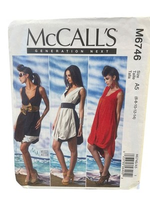 McCALL'S M6746 Misses' Dress Pattern Size A5 6-14 Modern Style UNCUT