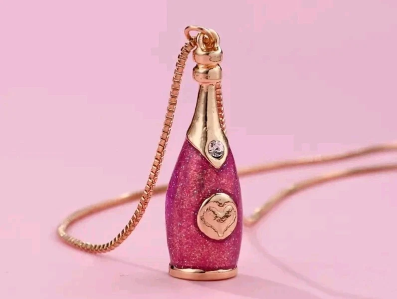 Collar Kate Spade Rosa Botella de Champán o Vino (Envío Combinado Aquí) Foto 2 de 4