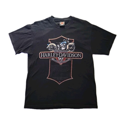 #ad Harley Davidson 1936 Knucklehead Collectors Edition T Shirt L Black San Diego $25.48
