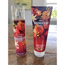 New Bath Body Works Wild Madagascar Vanilla Mist Body Cream Set 8oz