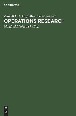 Operations Research by Russell L Ackoff, Maurice W Sasieni, M... - 9783112478455