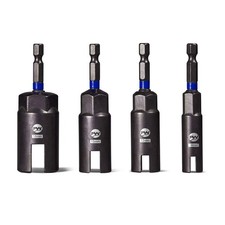 Wing Nut Driver Set 4PCS, Power Wing Nut Driver Bit 9mm, 12mm, 15mm, 18mm,1/4...