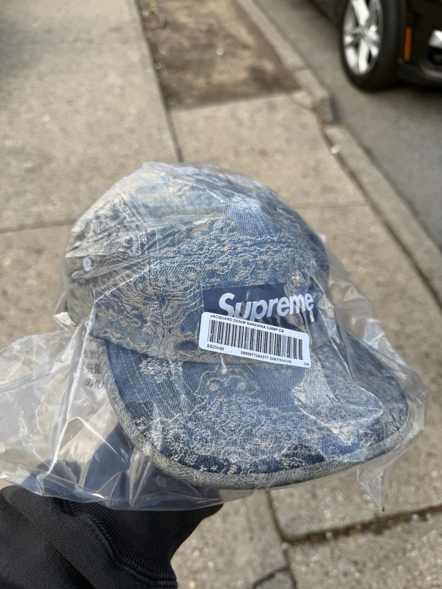 Supreme Bandana Jacquard Denim Camp Cap Blue (ORDER CONFIRMED) | eBay
