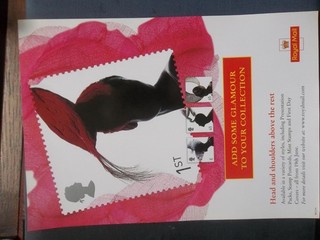ROYAL MAIL A4 POST OFFICE POSTER 2001 HATS BONNETS GLAMOUR FASHION