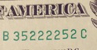 2021 Fancy Serial Number $1 One Dollar Federal Reserve Note 5 2's Trinary Bill — photo 1