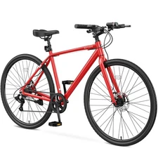 700C Hybrid Bike for Adults - Aluminum Step-Over Frame, Available in M & L Sizes