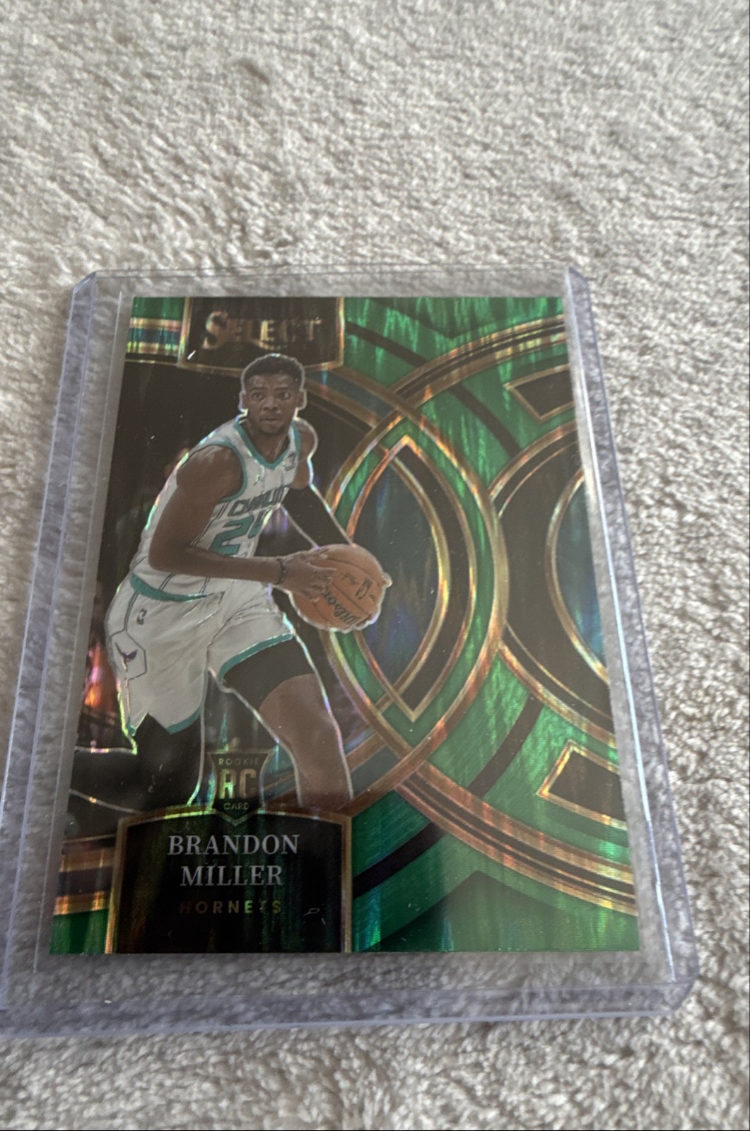 2023-24 Panini Select - Premier Level Brandon Miller #130 Green Shock Prizm (RC)