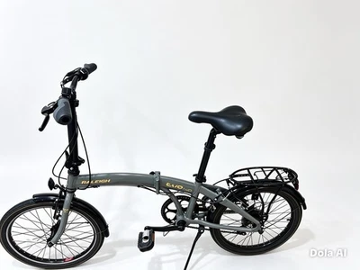 Raleigh Evo 20in Folding Bike Grey/Black Small Flat Bar Rear Rack Mudguards - Image 1 of 4