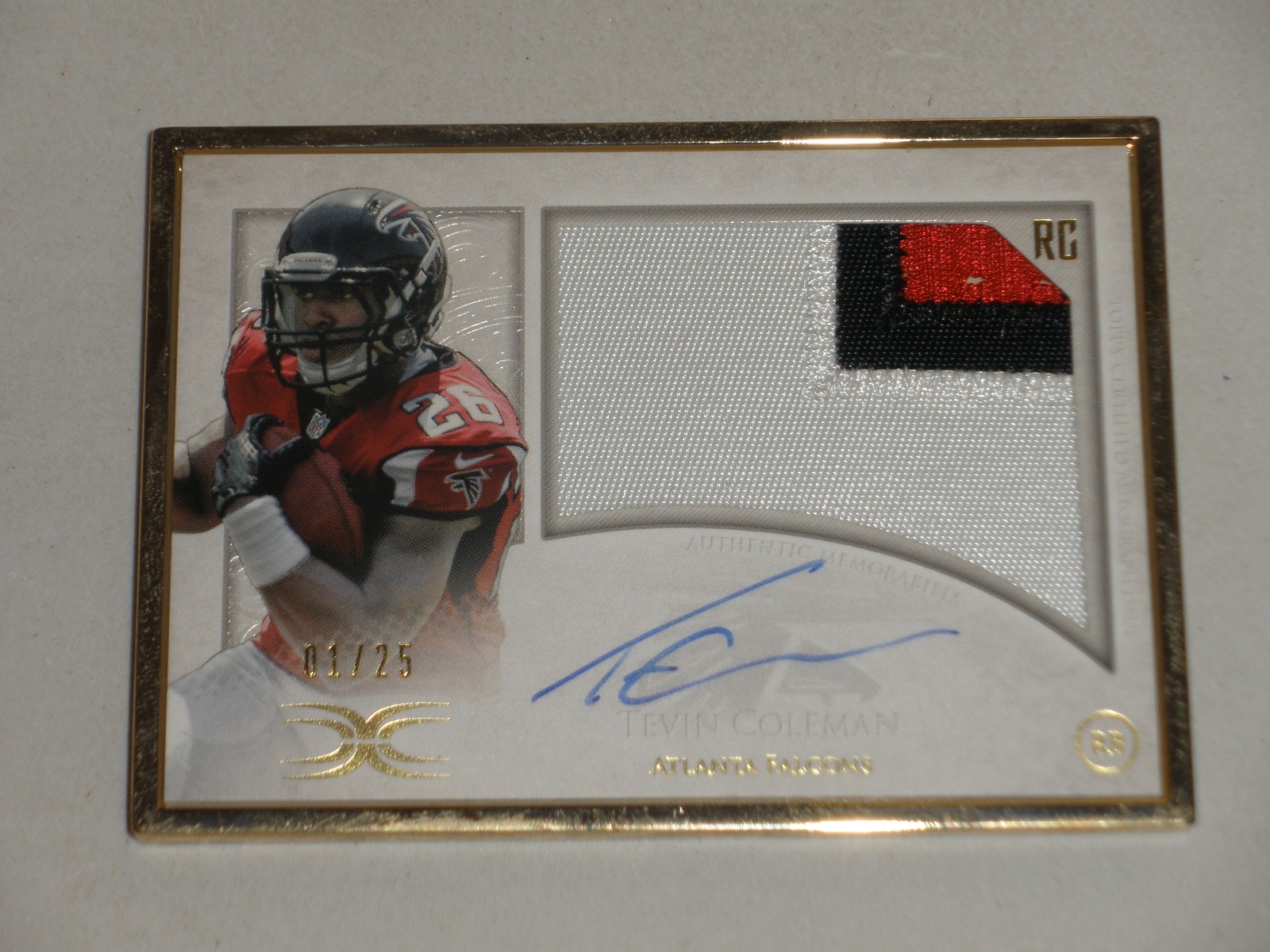 Tevin Coleman Topps Definitive Rookie Autograph #TC Base