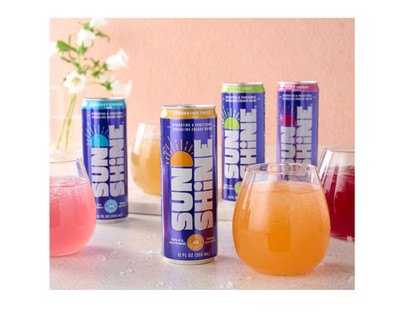 Sunshine (12) 12oz Cans Sparkling Electrolyte and Vitamin Drink