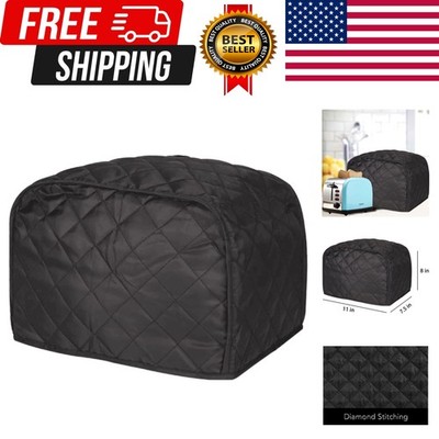 2 slice Toaster Cover, Polyester Fabric Quilted Two Slice Toaster Appliance D...