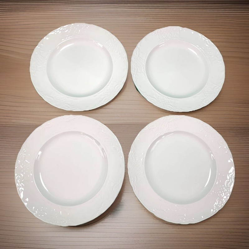 Set of 4 Johnson Brothers Richmond White Bread & Butter Salad Plates 7 1/8" EUC