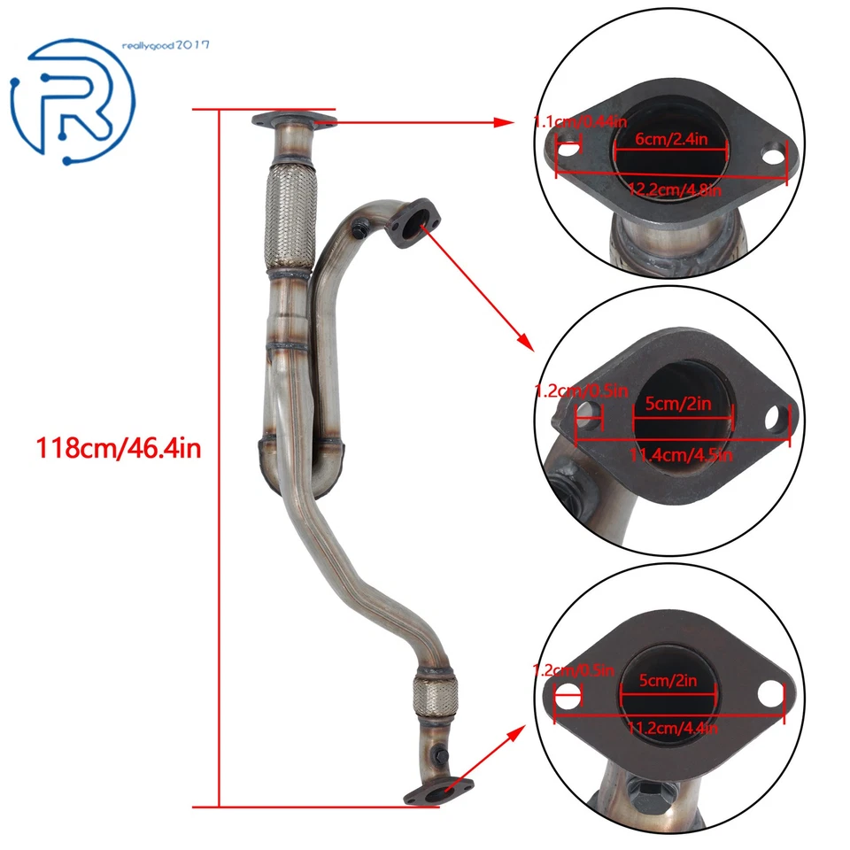 Exhaust Y Flex Pipe For 09-17 Chevy Traverse GMC Acadia 09-13 Buick Enclave 3.6L Foto 4 de 4