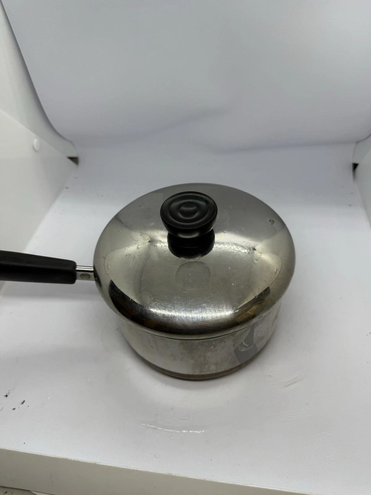 Revere Ware 1801 1- 1/2 Quart Qt Copper Clad Sauce Pan Pot w Lid Clinton IL