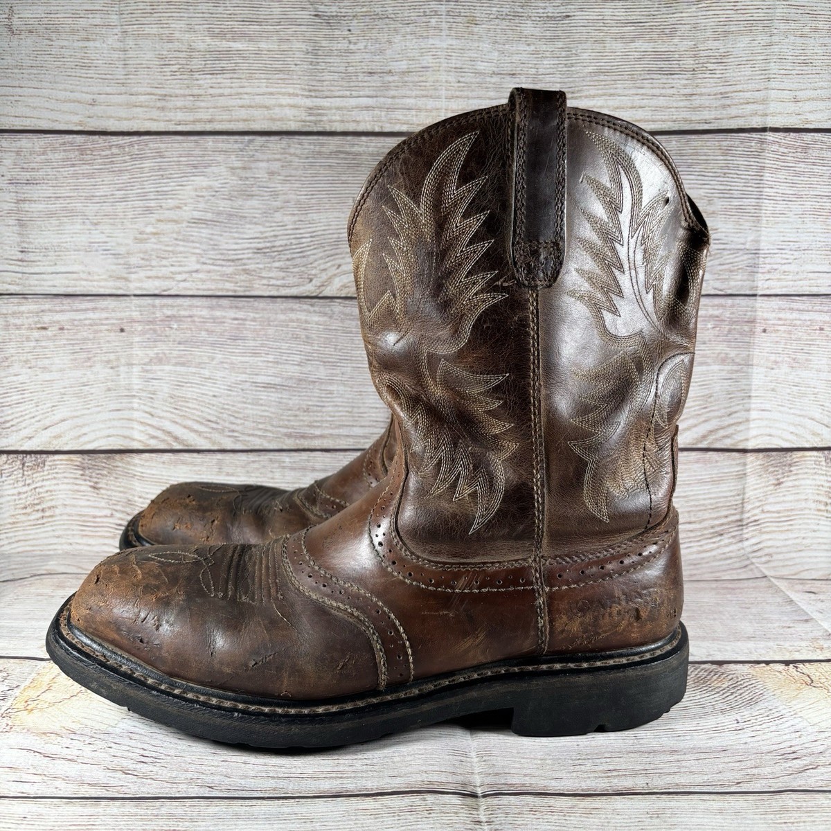 Ariat Men\'s Brown Work Boots Size 11D Ariat Men main image 2