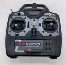 Tactic  RC  Airplane SLT 2.4ghz TTX600 Transmitter W/TR624 Receiver VG