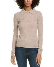 Incashmere Cashmere Polo Cardigan Women's
