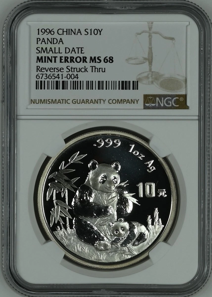 Chinese Panda MS 68 Grade NGC Certified Silver Bullion Coins for