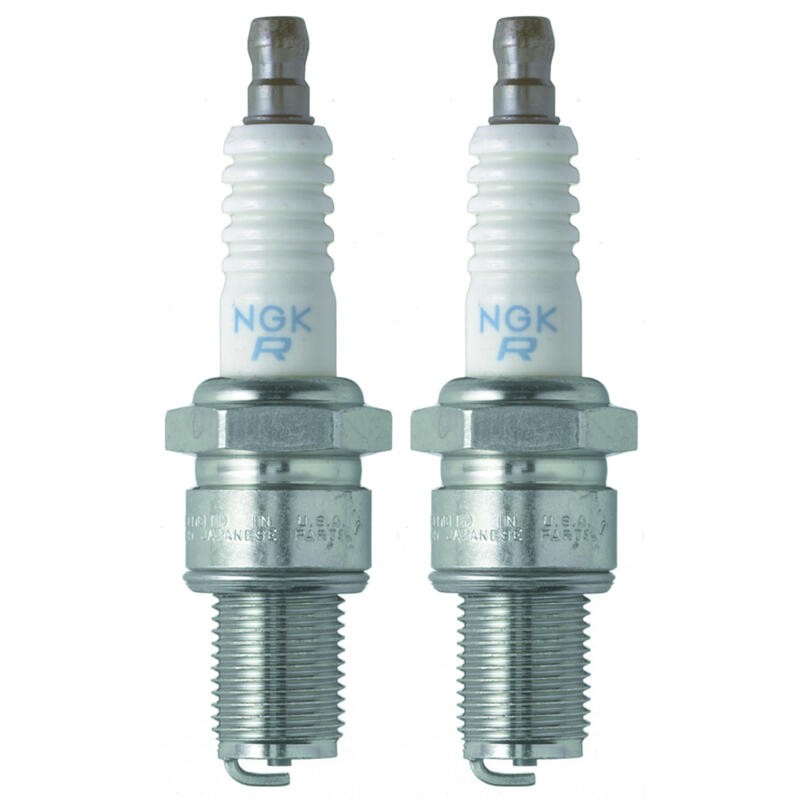 NGK Spark Plug 3961 2-PACK BR8ES SOLID 14mm Copper Core Nickel, Flat, HR 8