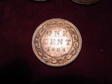 1904 CANADA 1 CENT - MOSTLY RED - KING EDWARD VII LARGE ONE CENT