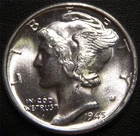 1945 Mercury Dime - Nice Uncirculated Coin