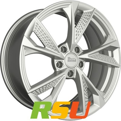 MAM RS6 silver painted 8x18'' ET45 LK5 114.3 ML 72.6 Alufelgen 18 Zoll