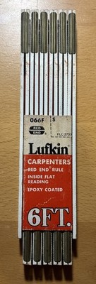 Vintage Lufkin Carpenters Extension 6 Ft. Red End Rule Made in the USA