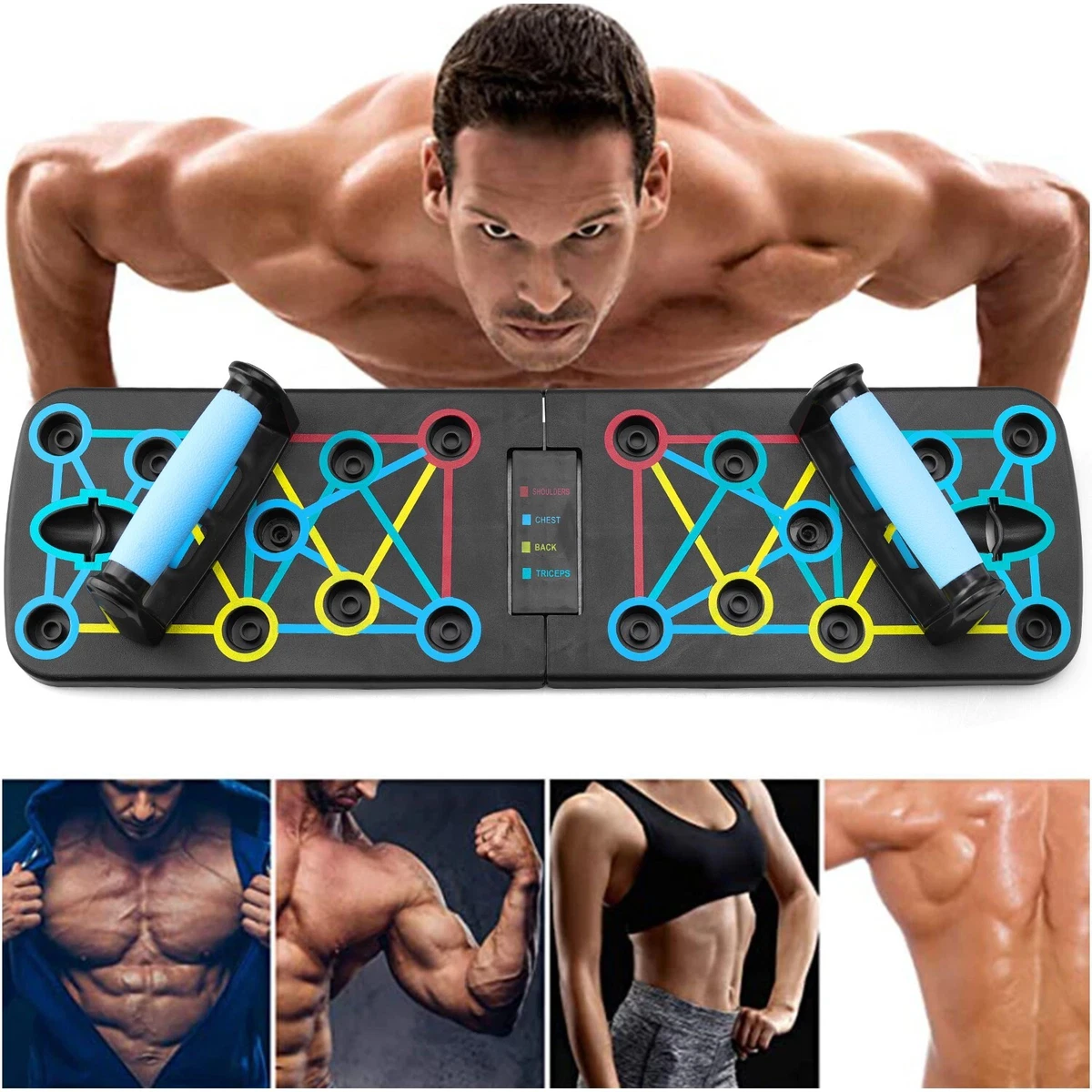 Push Up Board Workout Fitness 18 in 1 Training Equipment Triceps Shoulders Chest