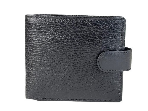 Genuine Leather RFID Protected Men's Wallet AT07 Black - Picture 7 of 8