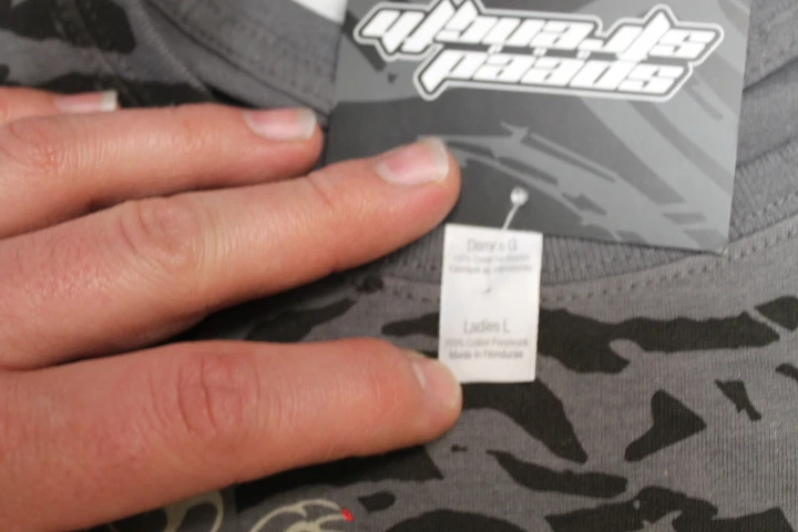 NEW WOMANS LARGE L SPORTBIKE MOTORCYLE T SHIRT NOS CAT OUT'A HELL - Image 2 of 4