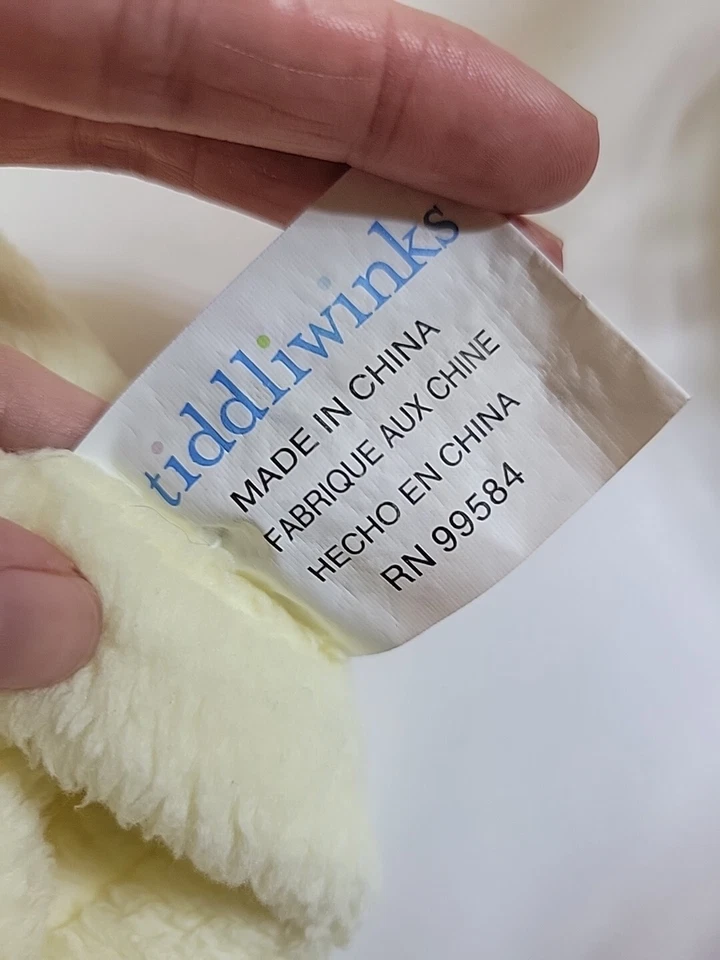 Manta de bebé Tiddliwinks Sunshine Frog amarilla microfleece Foto 3 de 4