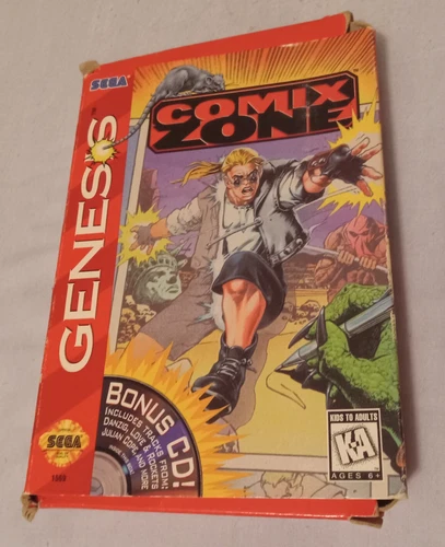 Comix Zone (Sega Genesis, 1995) No Manual Authentic And Tested
