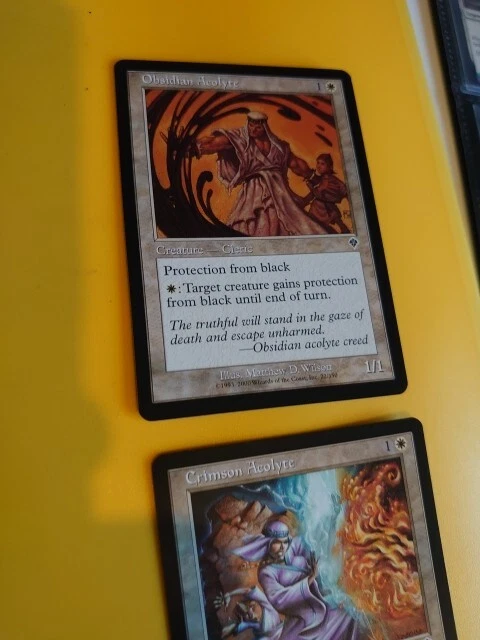 MTG Card. x2  Crimson Acolyte & Obsidian Acolyte Clerics  Judgment  2 cards - Image 4 of 4