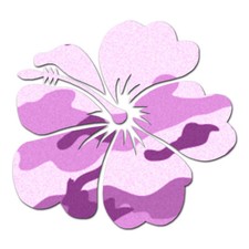 Flower Hibiscus Sorrell - Decal Sticker - Multiple Patterns Sizes - Ebn369