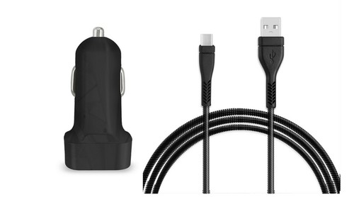 Szybka ładowarka samochodowa + kabel USB 10 stóp do US Cellular Kyocera DuraXA Equip E4831 - Zdjęcie 1 z 6