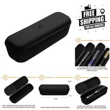 Stylish Black One Step Volumizer Case with Soft Interior Extra Storage Pocket