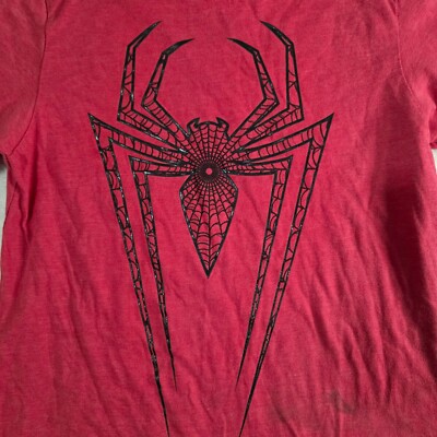 Marvel Spiderman Spider Emblem Red Tee, Youth Size XL
