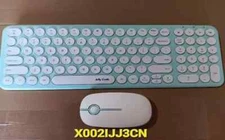 Wireless USB Keyboard with Mouse Combo Mice Set -Light blue