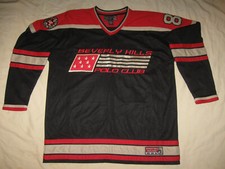 Beverly Hills Polo Club Vintage Hockey Jersey Men's Large BHPC Guys 1982 Black