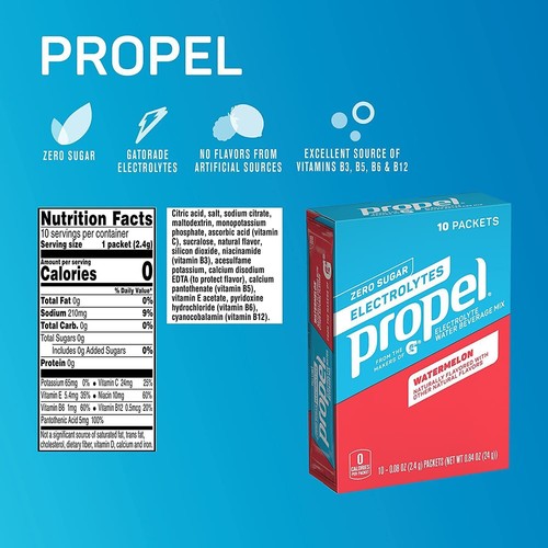 Propel (Gatorade) Sports Drink Powder-10 Servings-Sugar Free- 9 Flavour Choices - Picture 20 of 20