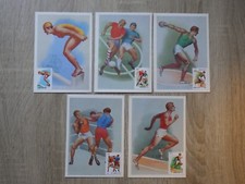 5x FDC carte MAXIMUM : Sports MOSCOW 1981 CCCP Mi 5081 5085 Yt 4816 4820