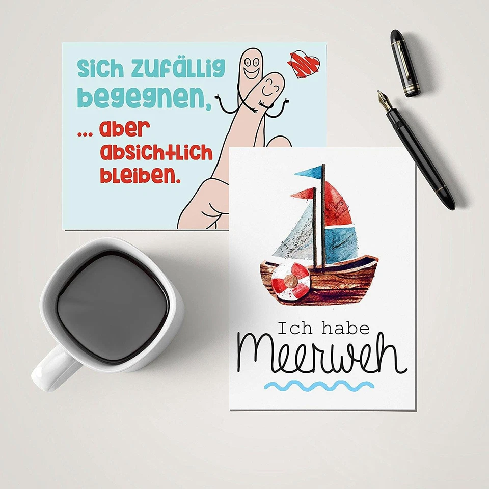 2 x 10 Postkarten mit Sprüchen I DIN A6 I Spruch-Karten Set lustig I dv_222 - Bild 4 von 4